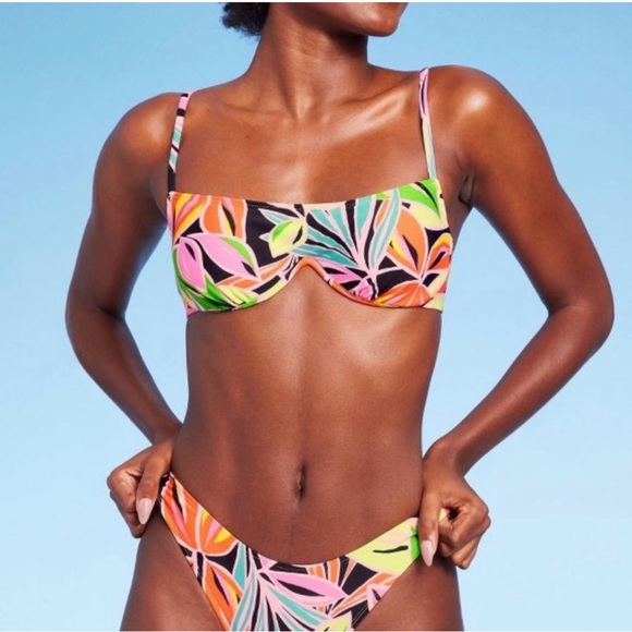 wild fable Other - Wild Fable Vibrant Leaf Print Bikini